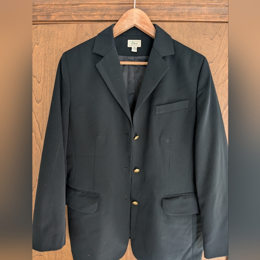 LL Bean black blazer Size 12P